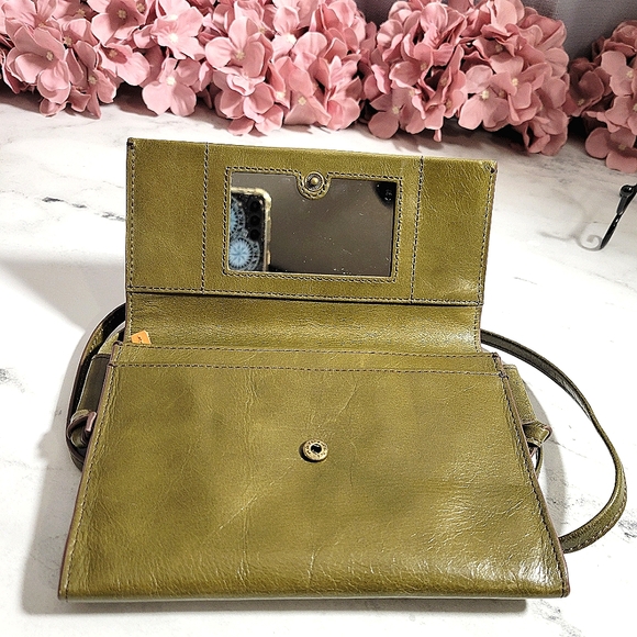 HOBO Olive Green Small Leather Crossbody & Shoulder Bag - Picture 2 of 8